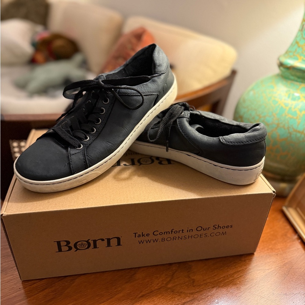 Born Women’s Black Leather Sneakers